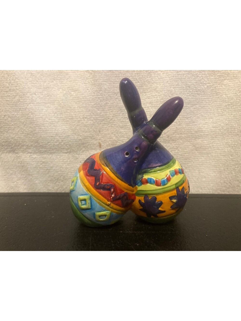 Vintage Mexican Ceramic Maracas Salt / Pepper shaker Cinco de Mayo Fun Mexico